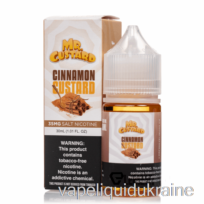 Vape Liquid Ukraine Cinnamon Custard - Mr Custard Salts - 30mL 50mg